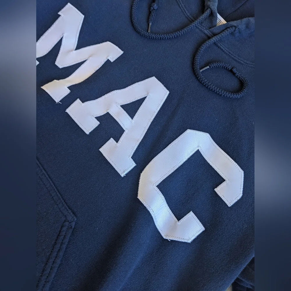 Navy Blue Hoodie With 'MAC' Embroidery - Picture 2 of 8